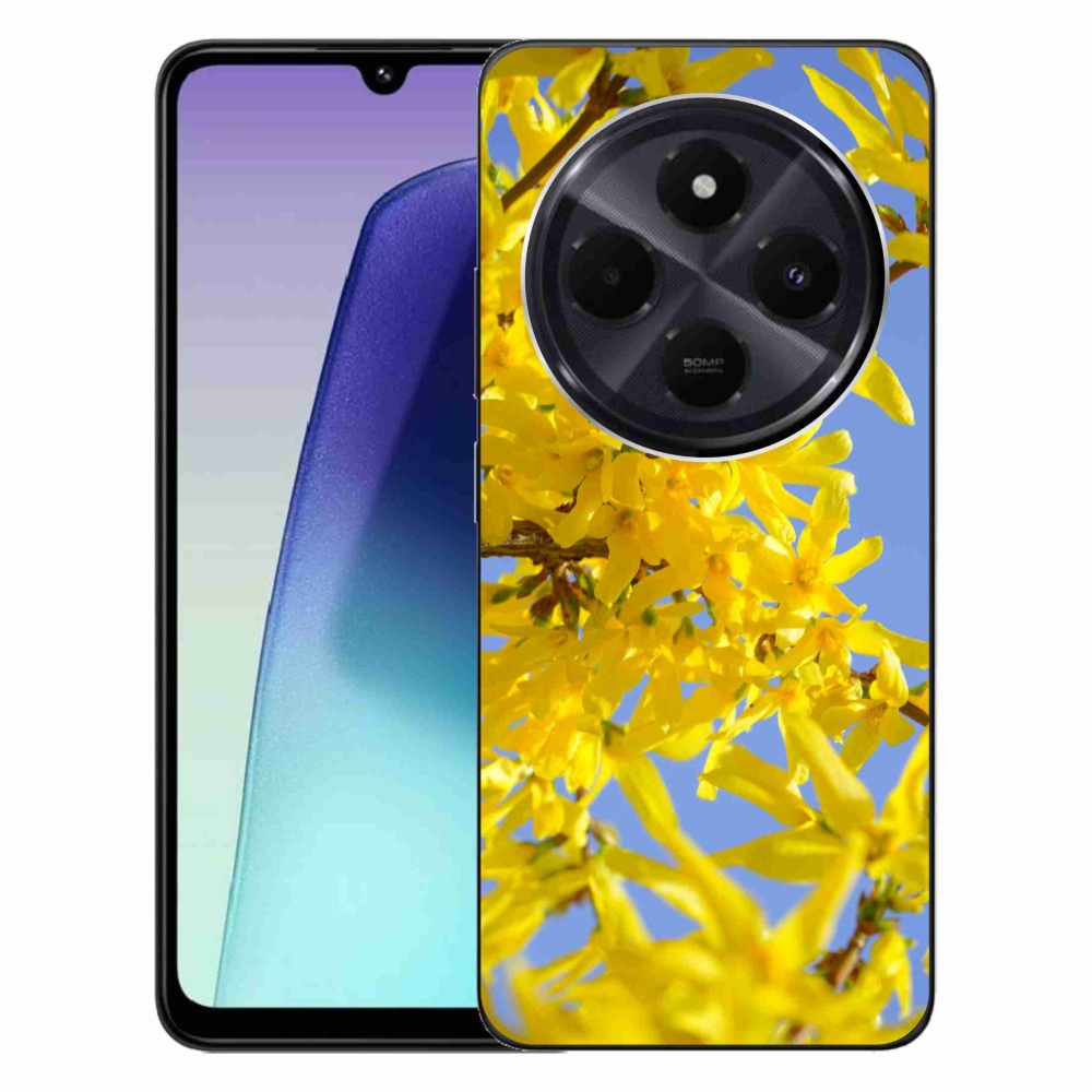 Gél borító mmCase a Xiaomi Redmi 14C/Poco C75-hez - sárga virágok