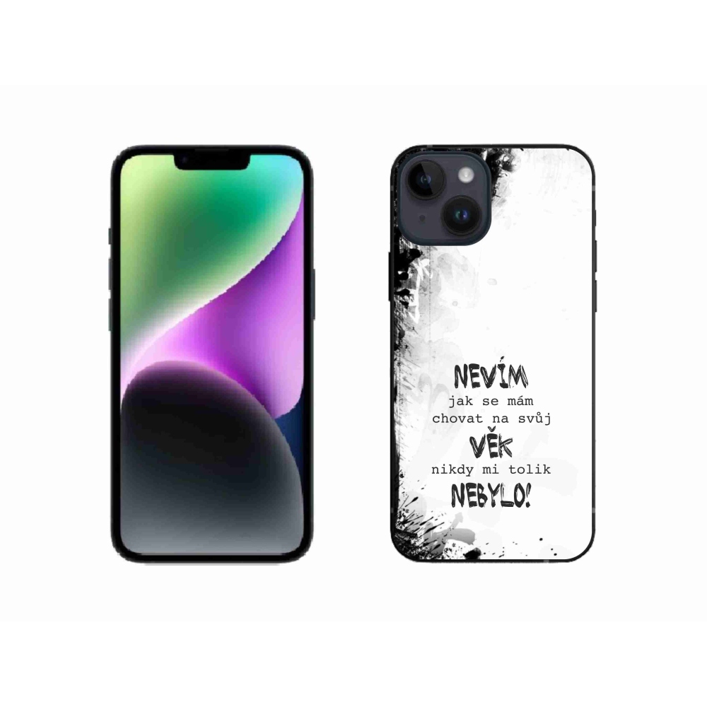 Gél borító mmCase iPhone 14 készülékhez - vicces szöveg 14 fehér háttér