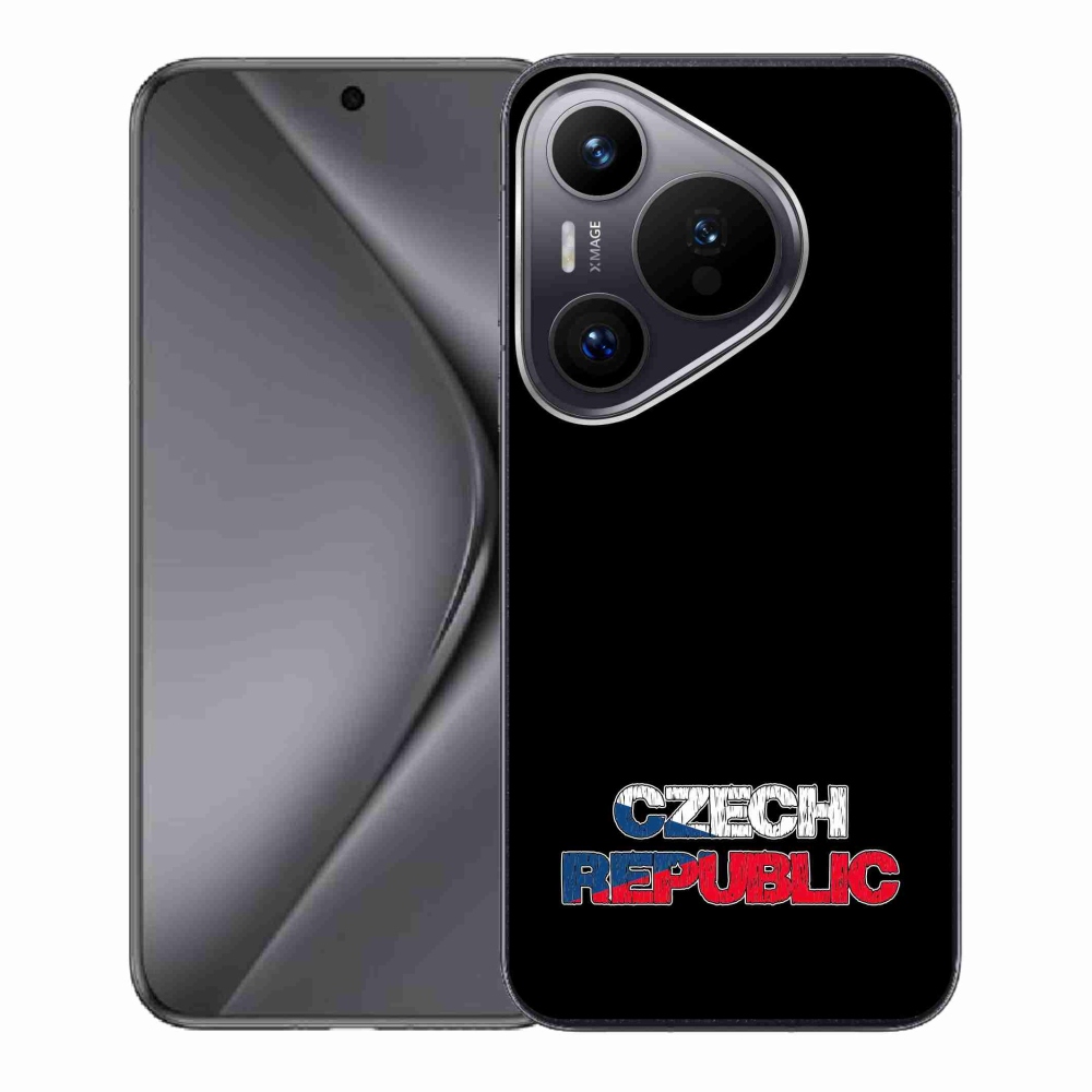 Gél borító mmCase a Huawei Pura 70 - Csehország fekete háttérrel