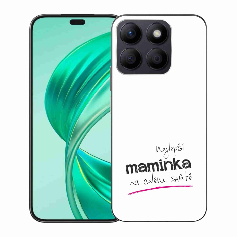 Gél borító mmCase a Honor X8b-hez - legjobb anya 4 fehér háttérrel