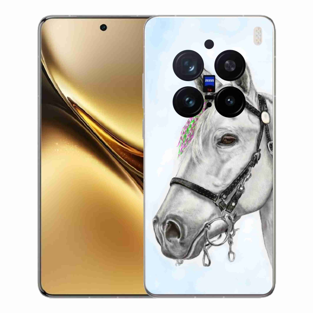 Zselés borítás mmCase a Vivo X200 Pro 5G-hez - fehér ló 1