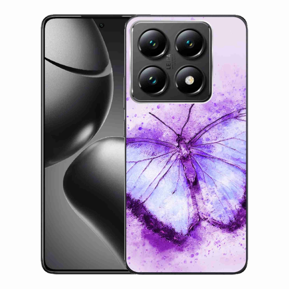 Gél borítás mmCase a Xiaomi 14T Pro számára - lila pillangó