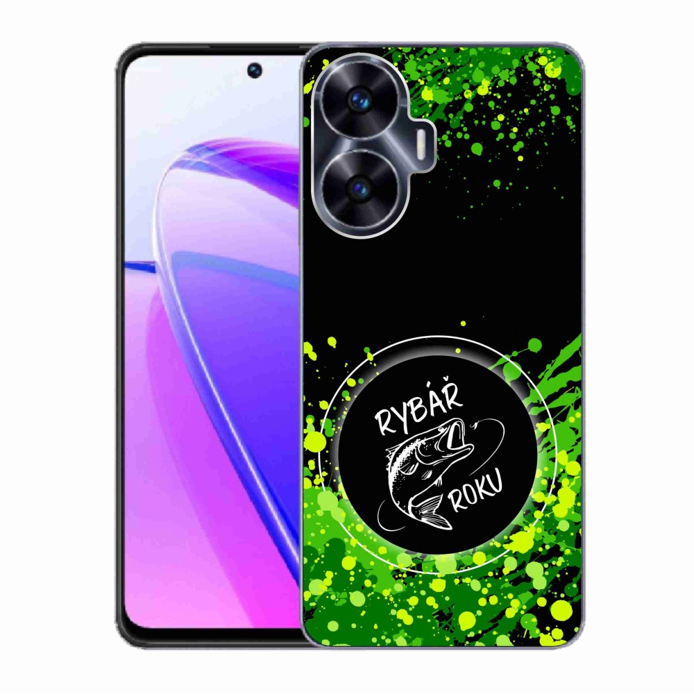 Gél borító mmCase a Realme C55 készülékhez - az év halászának fekete háttere