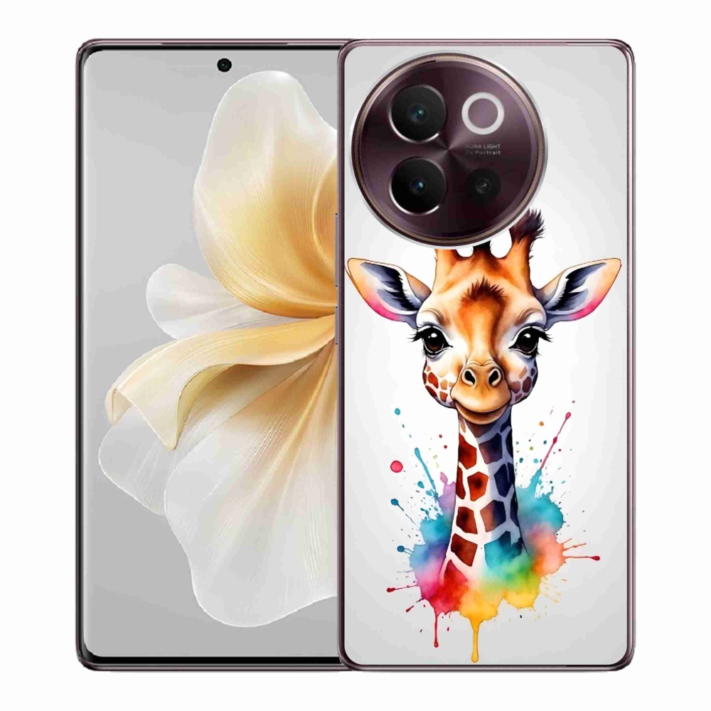 Zselés borítás mmCase a Vivo V40 Lite 5G készülékhez - zsiráf 1