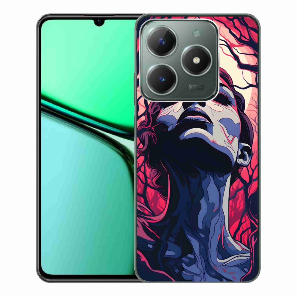 Gél borítás mmCase a Realme C61 készülékhez - absztrakt arc