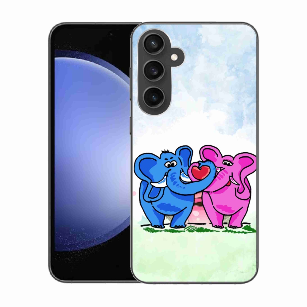 Gél borítás mmCase Samsung Galaxy S23 FE készülékhez - szerelmes elefántok