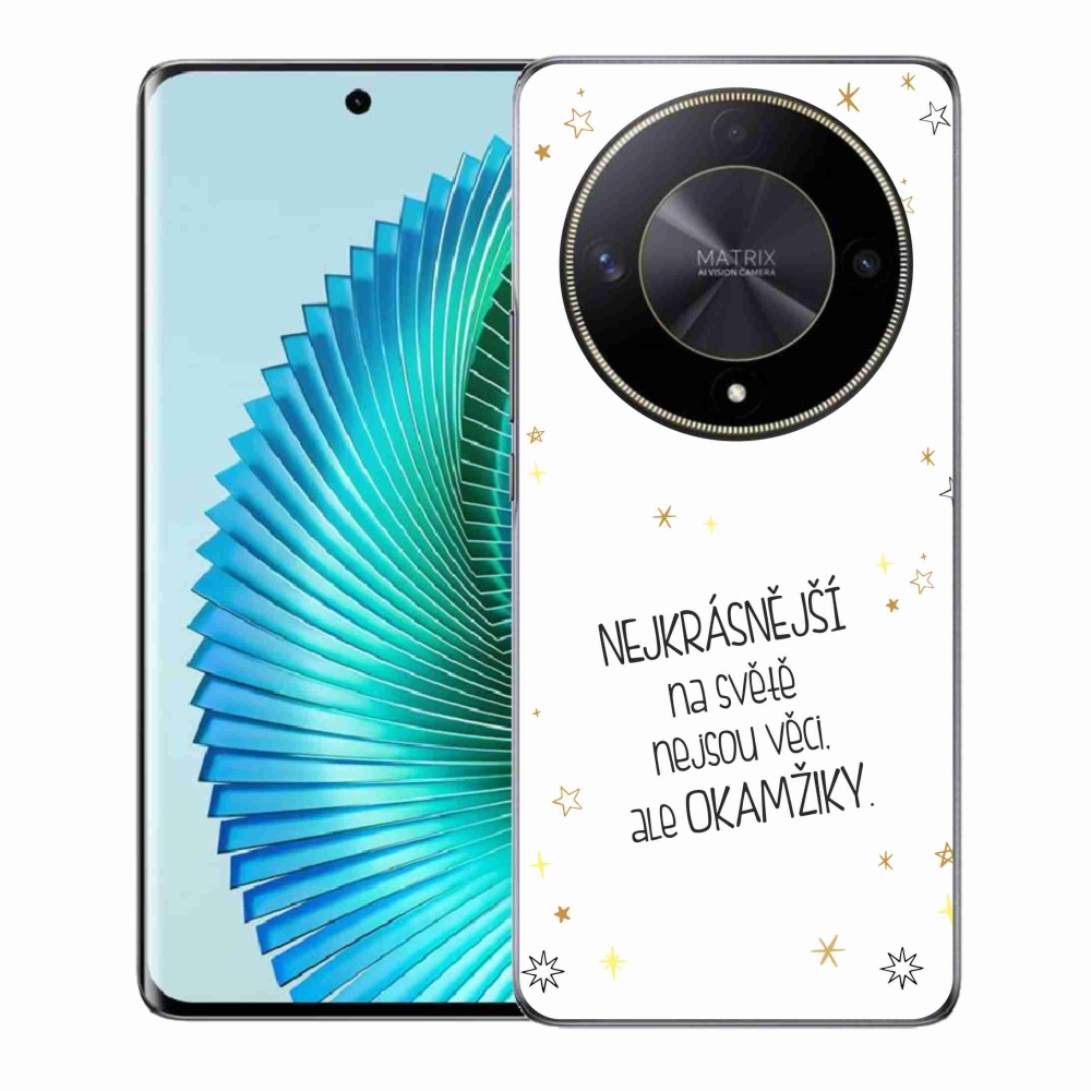 Gél borítás mmCase a Honor Magic 6 Lite 5G készülékhez - Idézet 4 fehér háttér