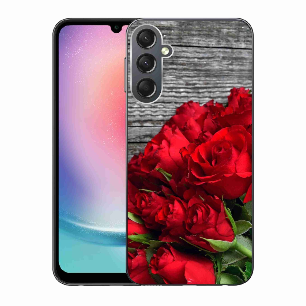 Gél borítás mmCase Samsung Galaxy A24 készülékhez - piros rózsa