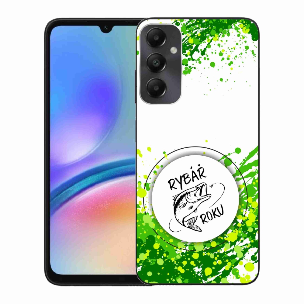 Zselés borító mmCase Samsung Galaxy A05s készülékhez - az év horgásza fehér háttérrel