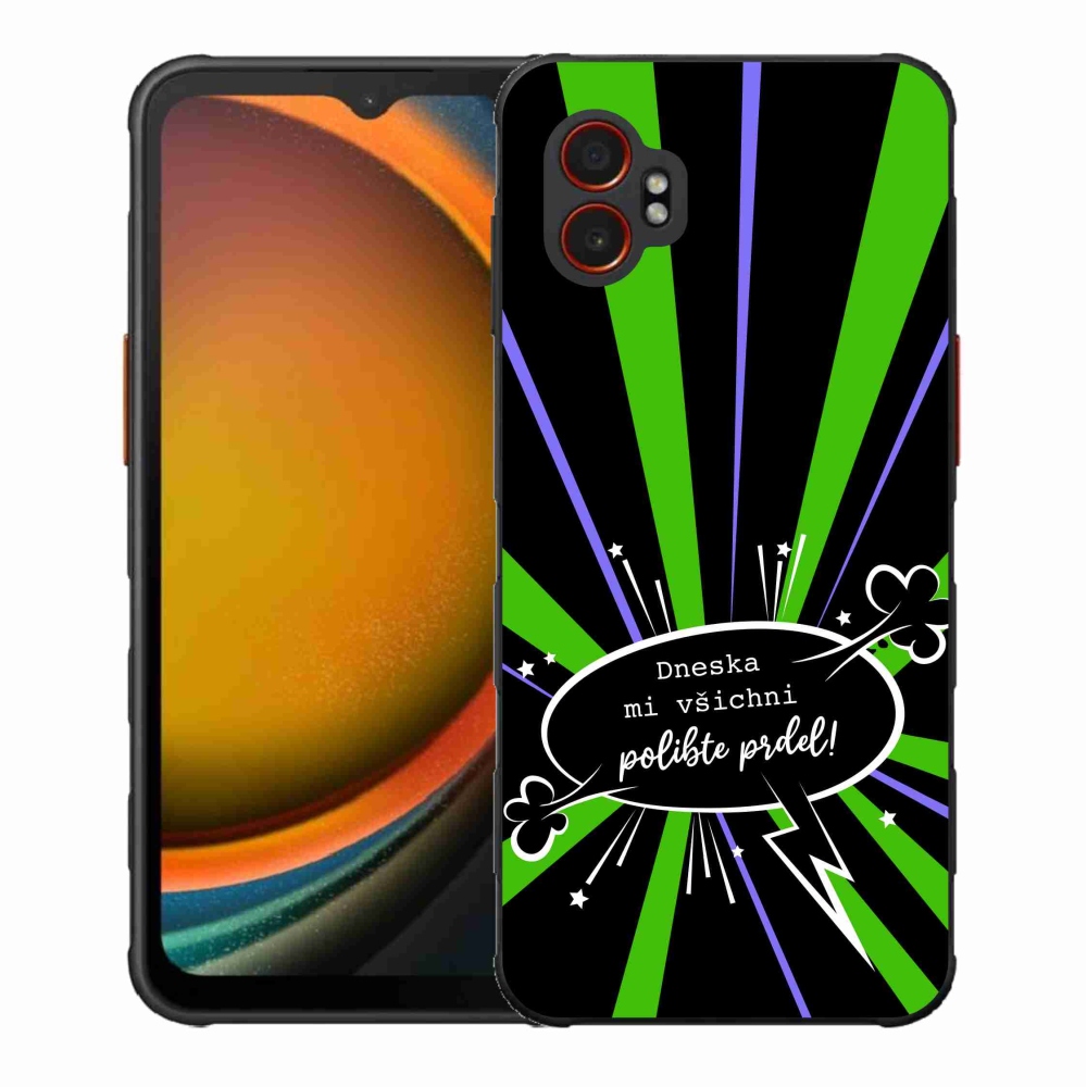 Gél borító mmCase Samsung Galaxy Xcover 7 Pro készülékhez - vicces szöveg 15 fekete háttér