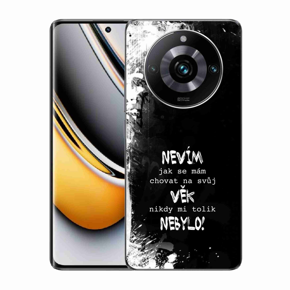 Gél borító mmCase a Realme 11 Pro/11 Pro+ készülékhez - vicces szöveg 14 fekete háttér
