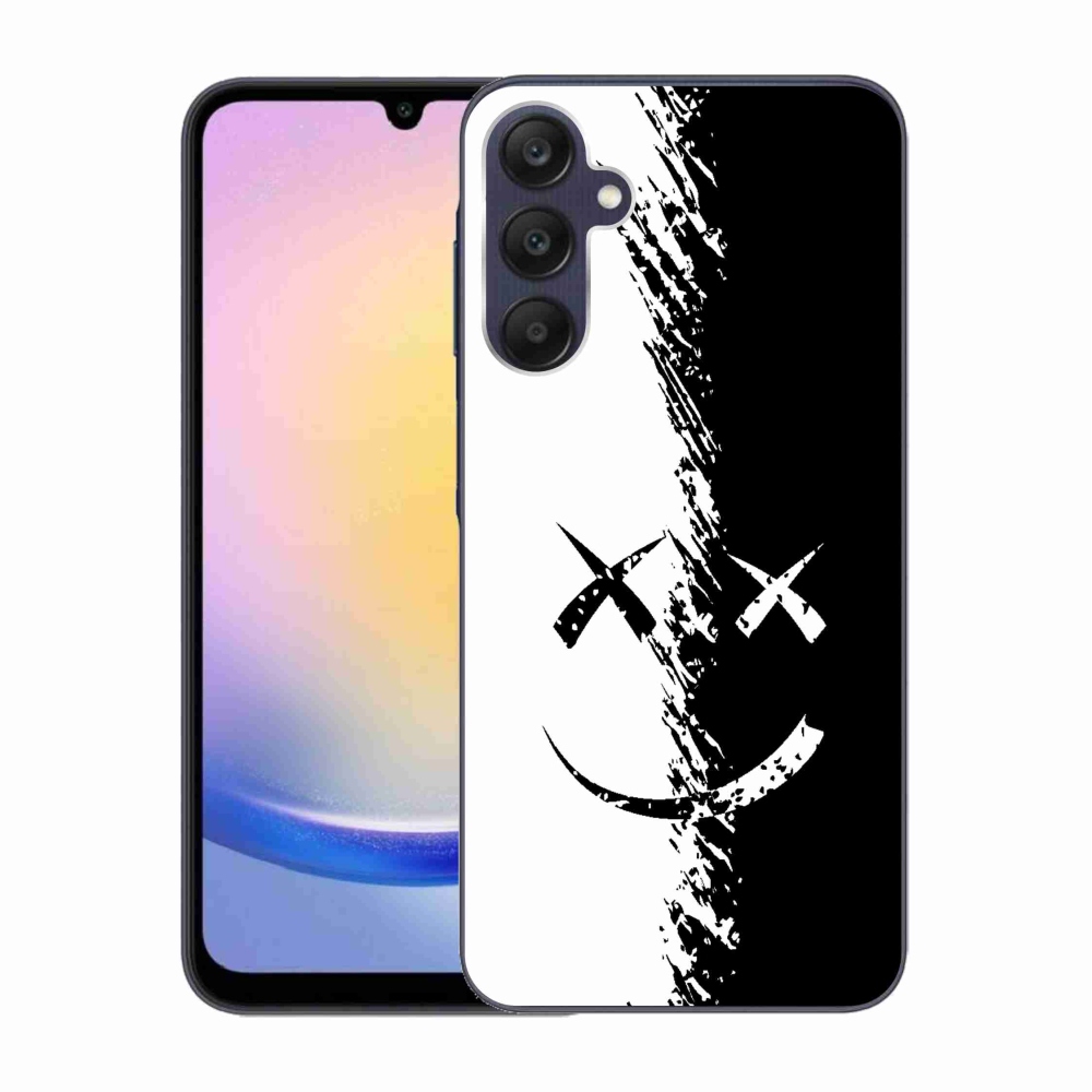 Zselés borítás mmCase Samsung Galaxy A25 5G - fekete-fehér mosolygóhoz