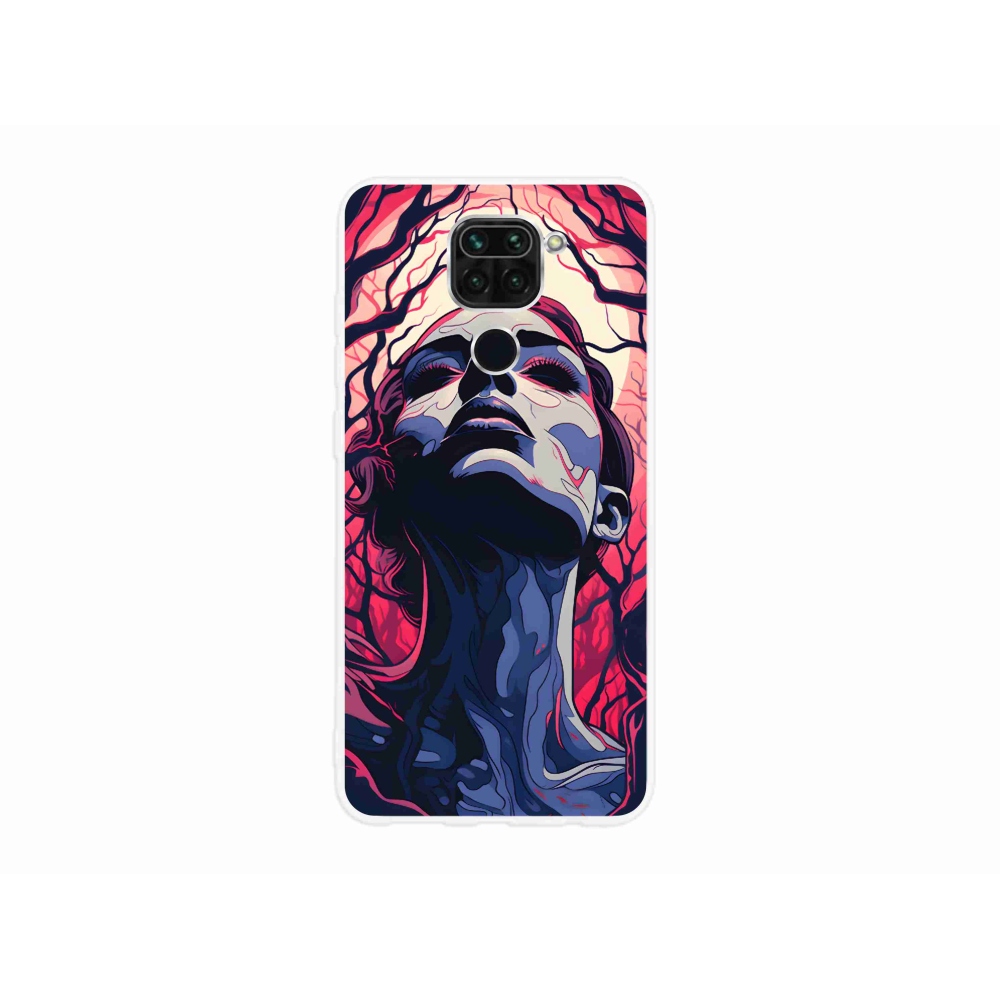 Gél borítás mmCase a Xiaomi Redmi Note 9-hez - absztrakt arc