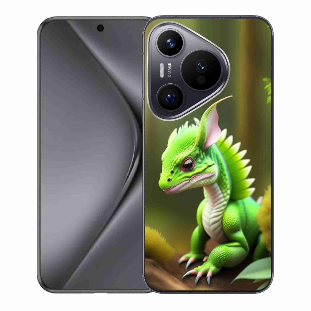 Zselés borítás mmCase a Huawei Pura 70 készülékhez - zöld sárkány