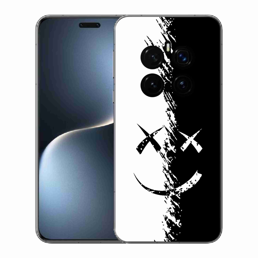 Zselés borítás mmCase a Honor Magic 7 Pro 5G készülékhez - fekete-fehér mosolygó