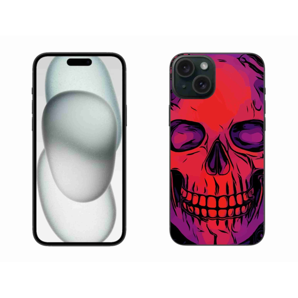 Gél tok mmCase iPhone 15 Plus készülékhez - koponya