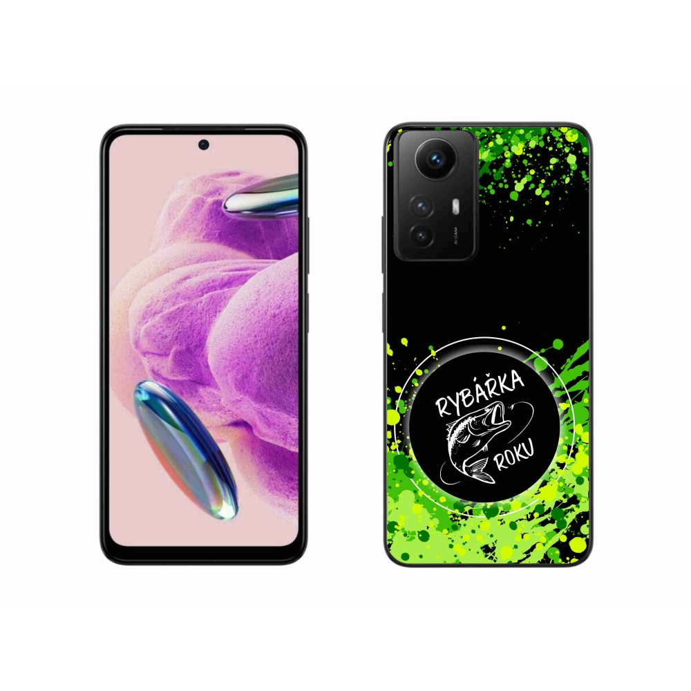 Gél borító mmCase a Xiaomi Redmi Note 12S-hez - az év halászának fekete háttere