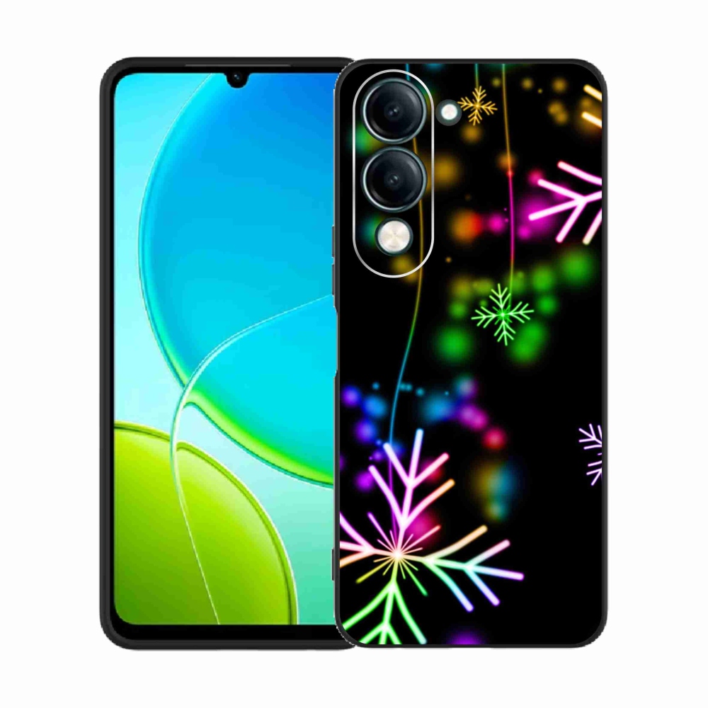 Gél borítás mmCase a Vivo Y29s 5G-hez - színes pelyhekkel