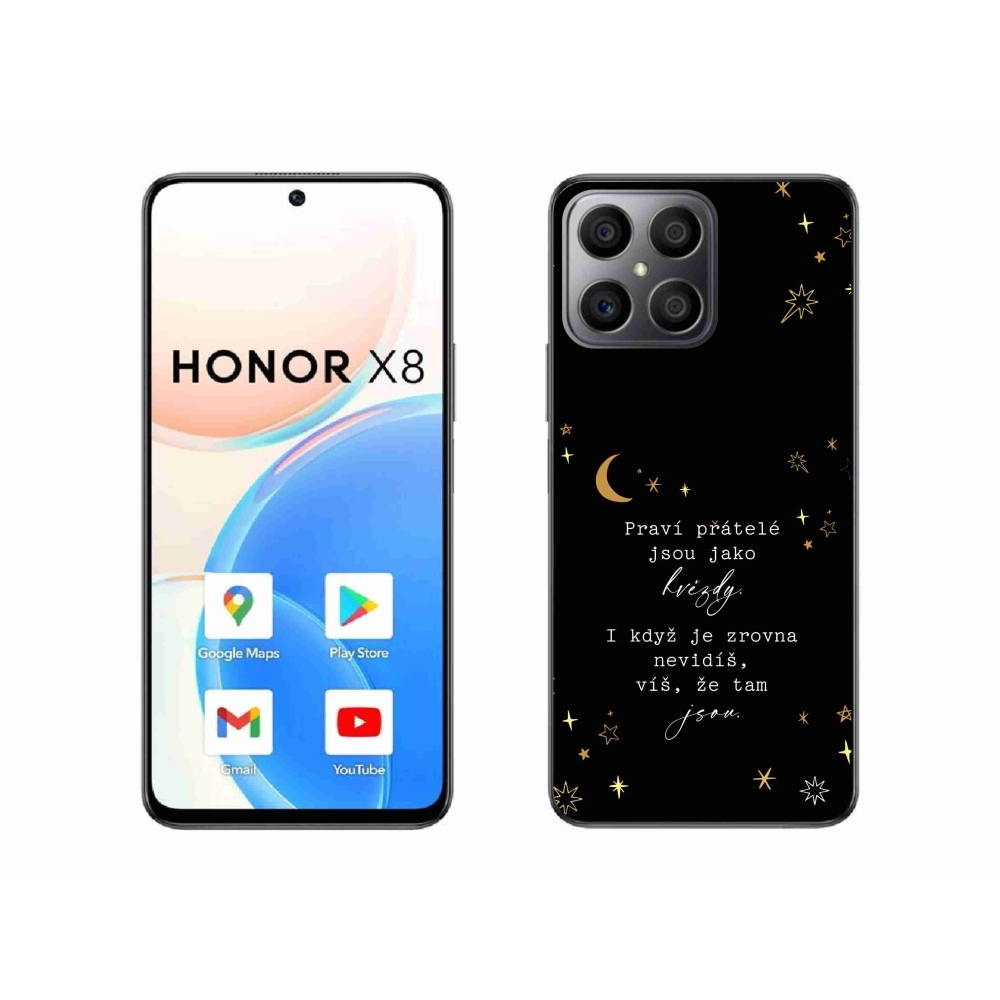 Gél borítás mmCase a Honor X8 4G készülékhez - Idézet 6 fekete háttér
