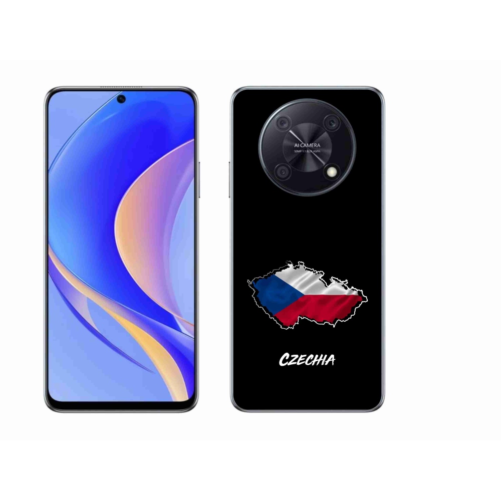 Gél borító mmCase a Huawei Nova Y90 készülékhez - Csehország fekete háttér