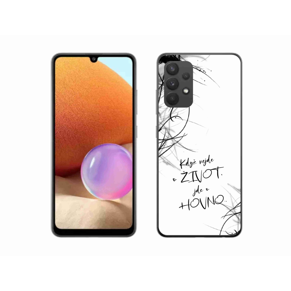 Gél borító mmCase Samsung Galaxy A32 4G - vicces szöveg 16 fehér háttér