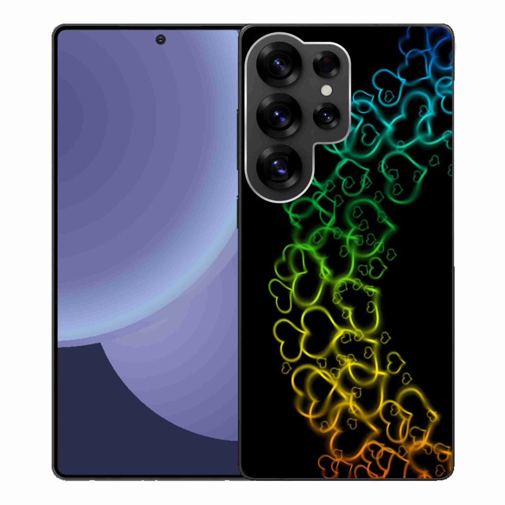 Gél védőhuzat mmCase Samsung Galaxy S25 Ultra készülékhez - színes szívek