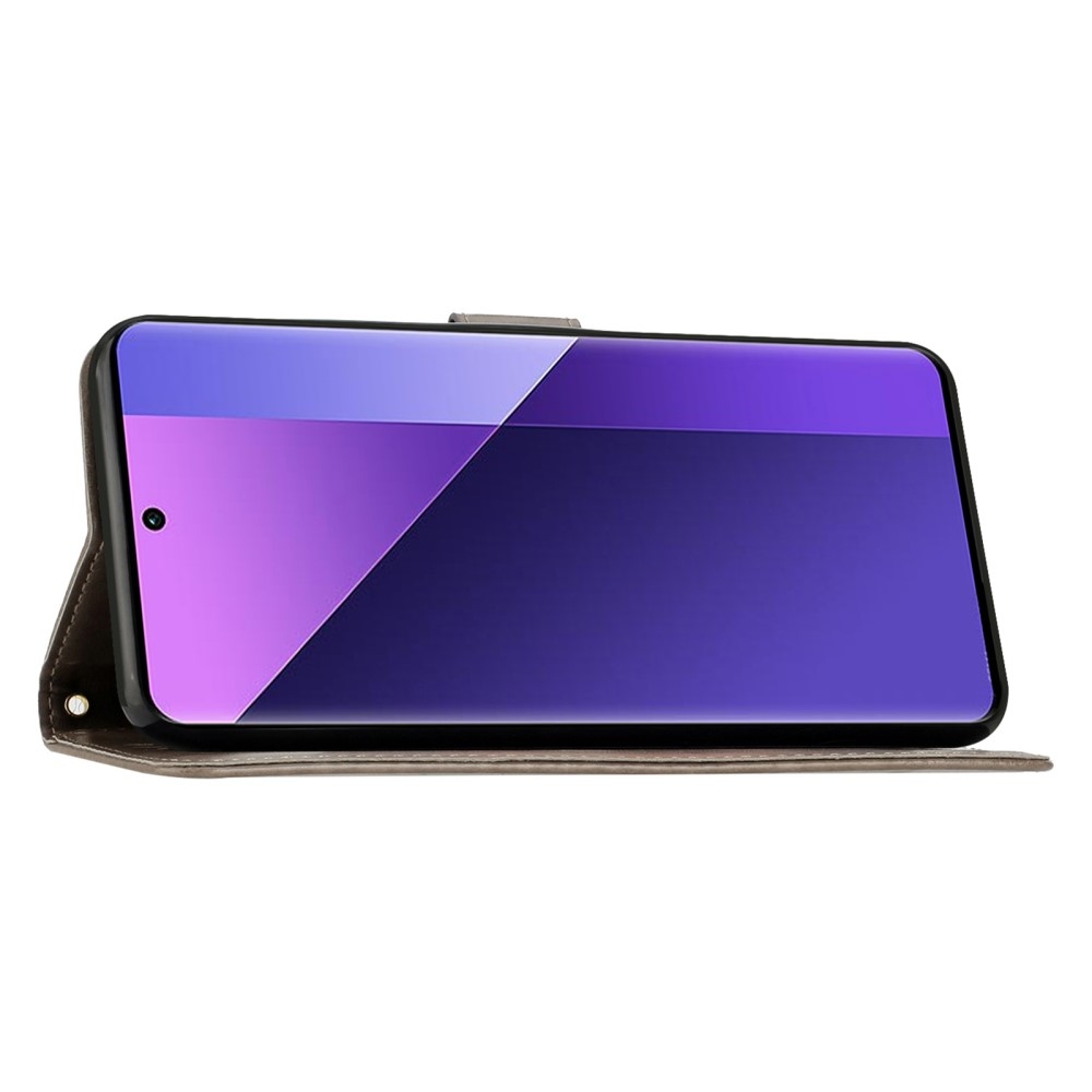 Virágok könyv tok Samsung Galaxy A26 5G - szürke