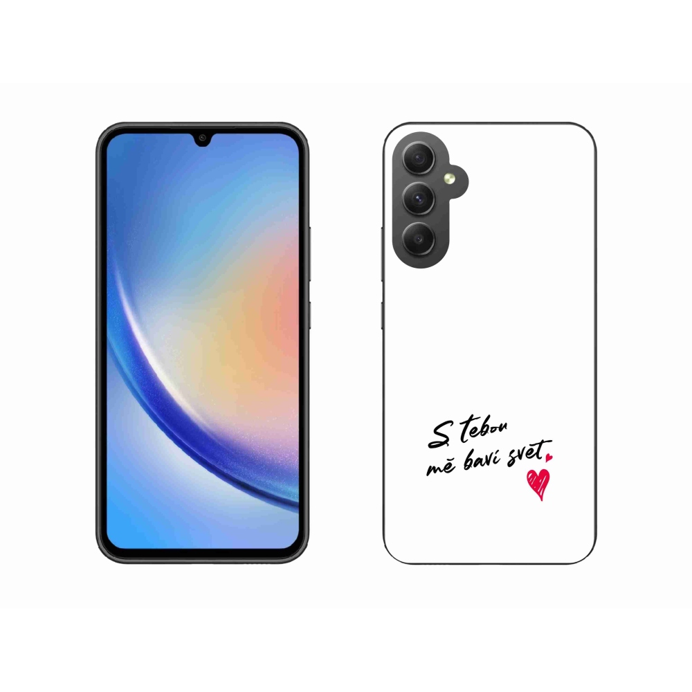 Gél borító mmCase Samsung Galaxy A34 5G - szerelmes szöveg 1 fehér háttér