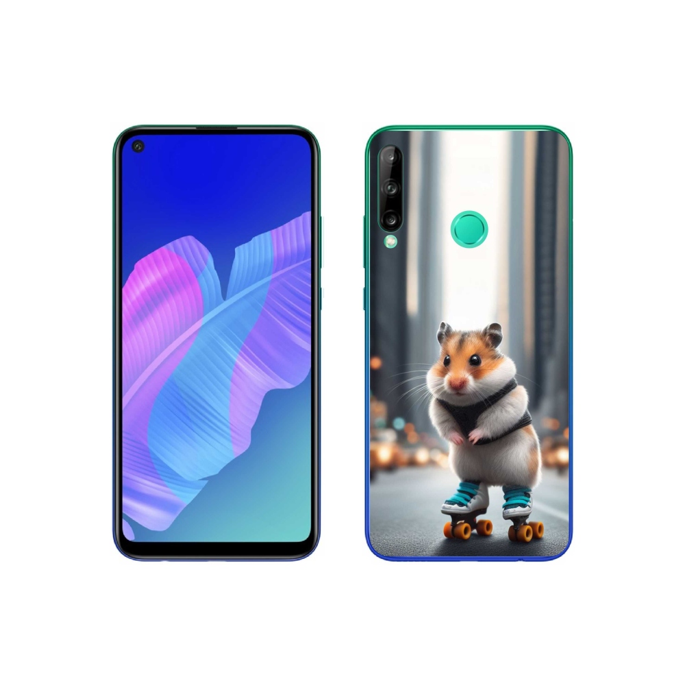 Gél borítás mmCase a Huawei P40 Lite E számára - hörcsög a korcsolyán