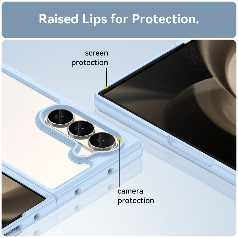 Gél tok fix hátlappal Samsung Galaxy Z Fold6 5G készülékhez - kék