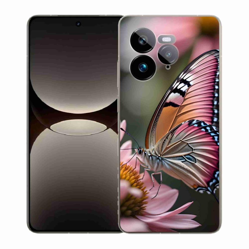 Gél borítás mmCase a Realme GT 7 Pro 5G számára - színes pillangó