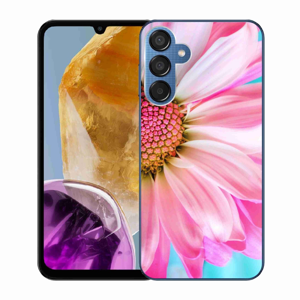 Gél védőhuzat mmCase Samsung Galaxy M15 5G - rózsaszín virág