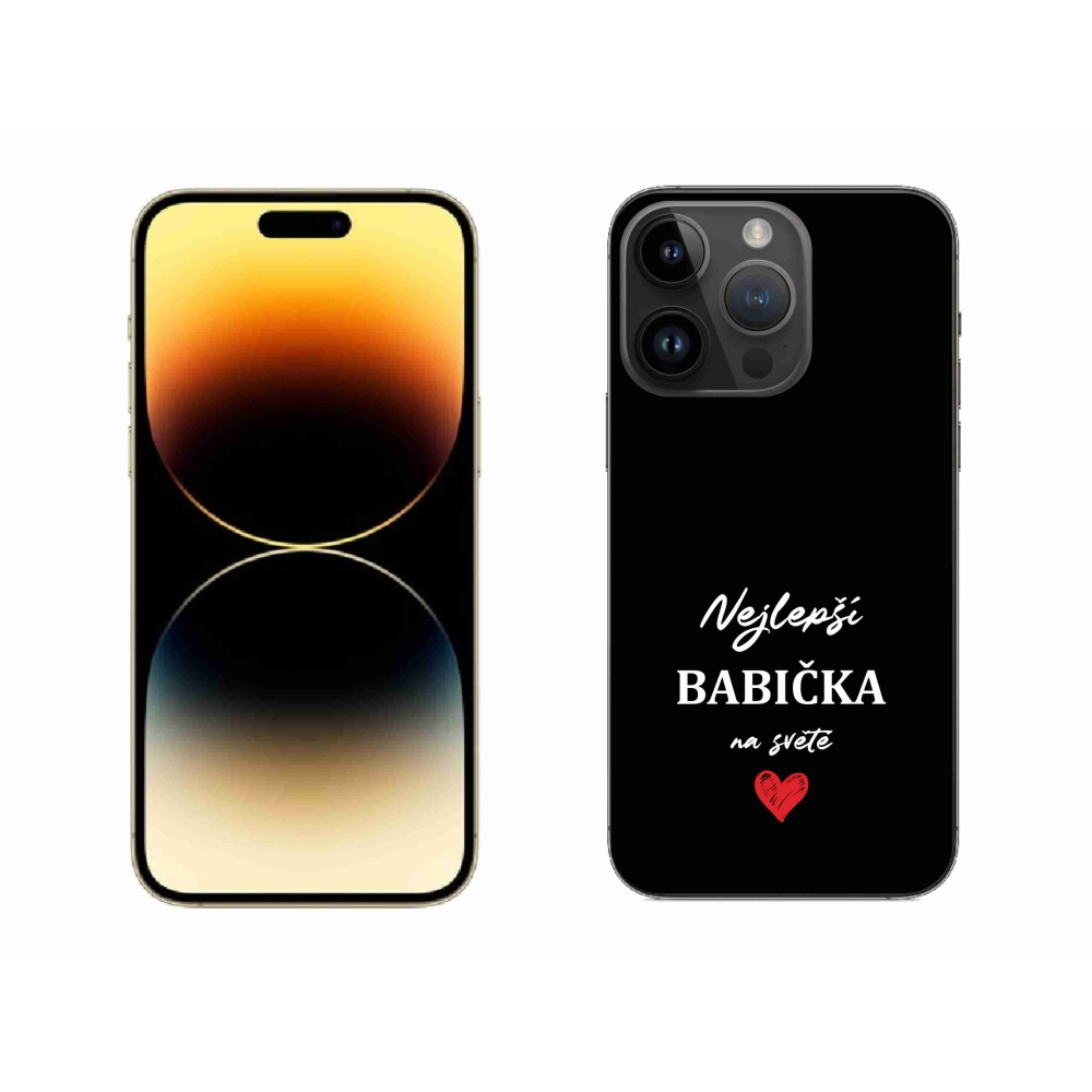 Gélburkolat mmCase iPhone 14 Pro Max 6.7 - Best Grandma 1 fekete háttérrel