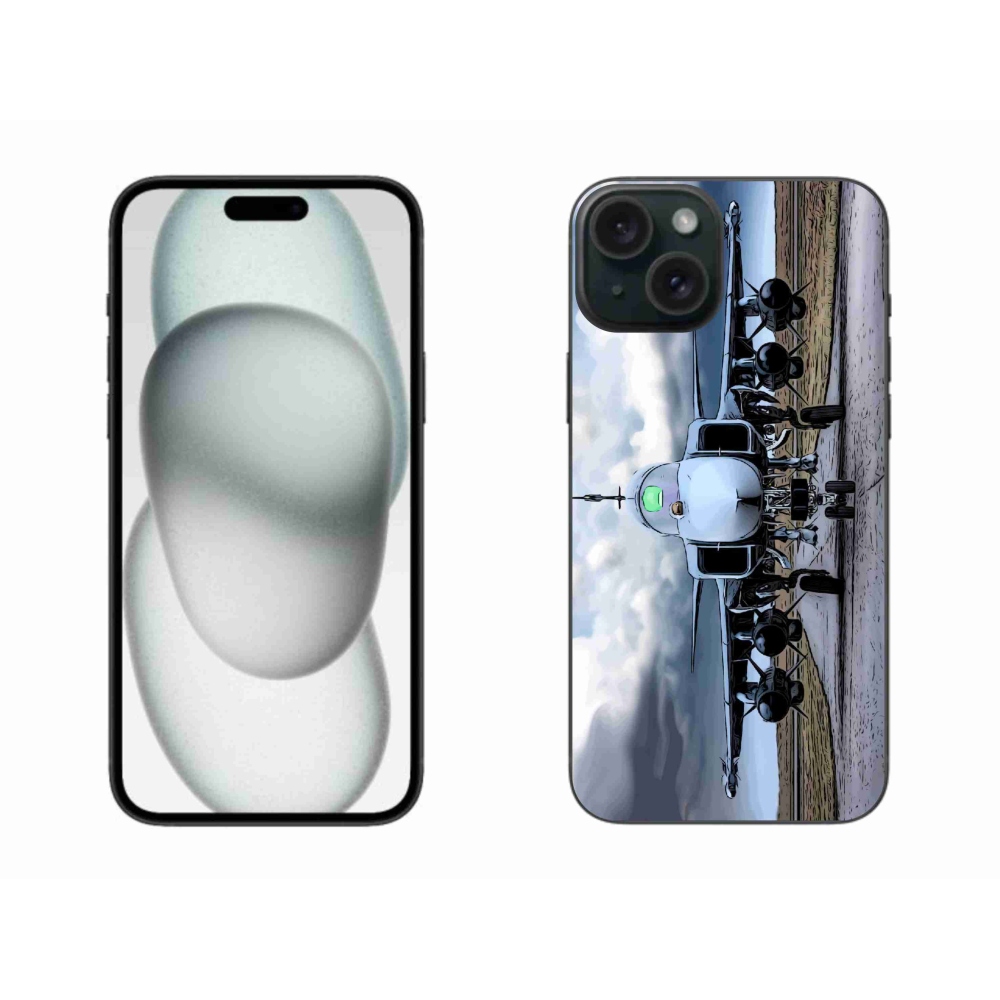 Zselés borítás mmCase iPhone 15 Plus készülékhez - katonai repülőgépek