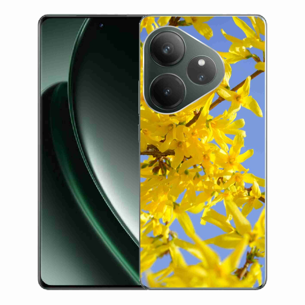 Zselés borítás mmCase a Realme GT 6 5G/GT 6T 5G készülékhez - sárga virágok