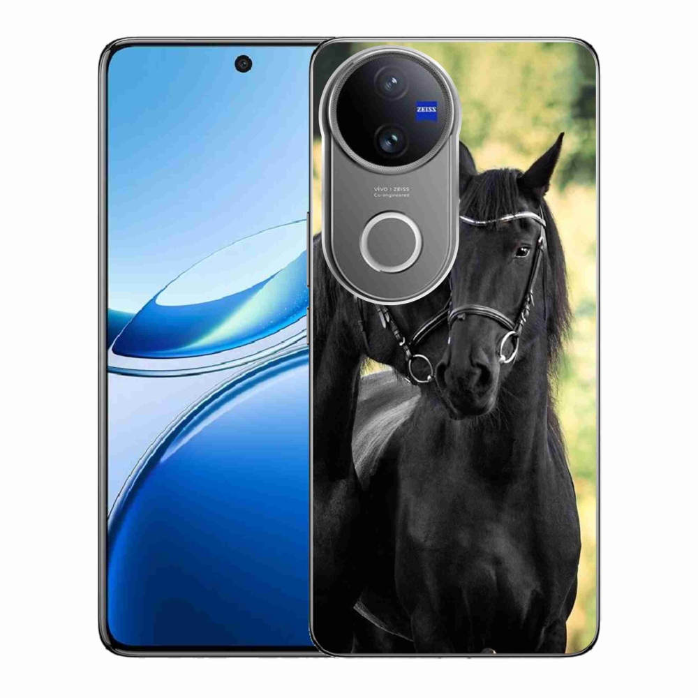 Gél borítás mmCase a Vivo V50 5G-n - két fekete ló