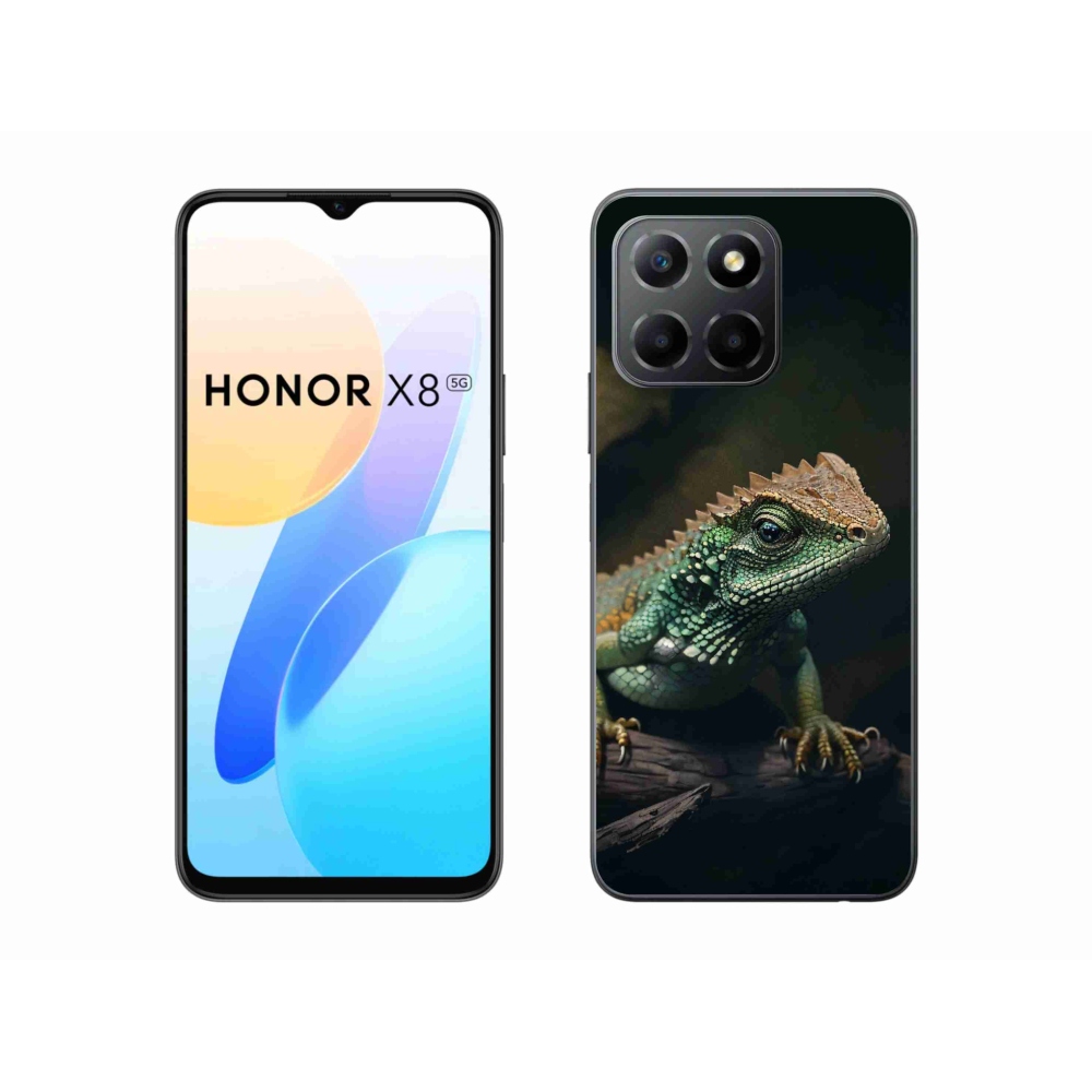 Zselés borítás mmCase a Honor X8 5G készülékhez - gyík