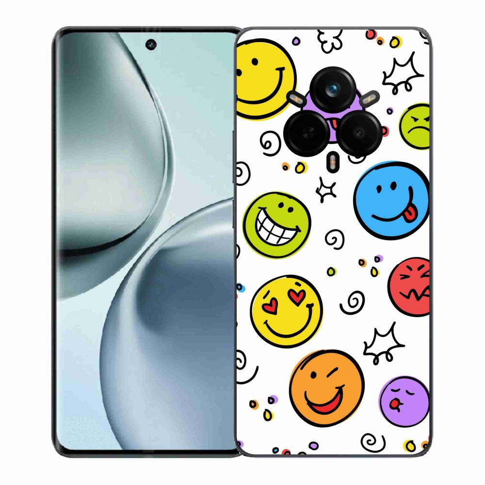 Gél borító mmCase a Realme 14 Pro+ 5G számára - smiley-k