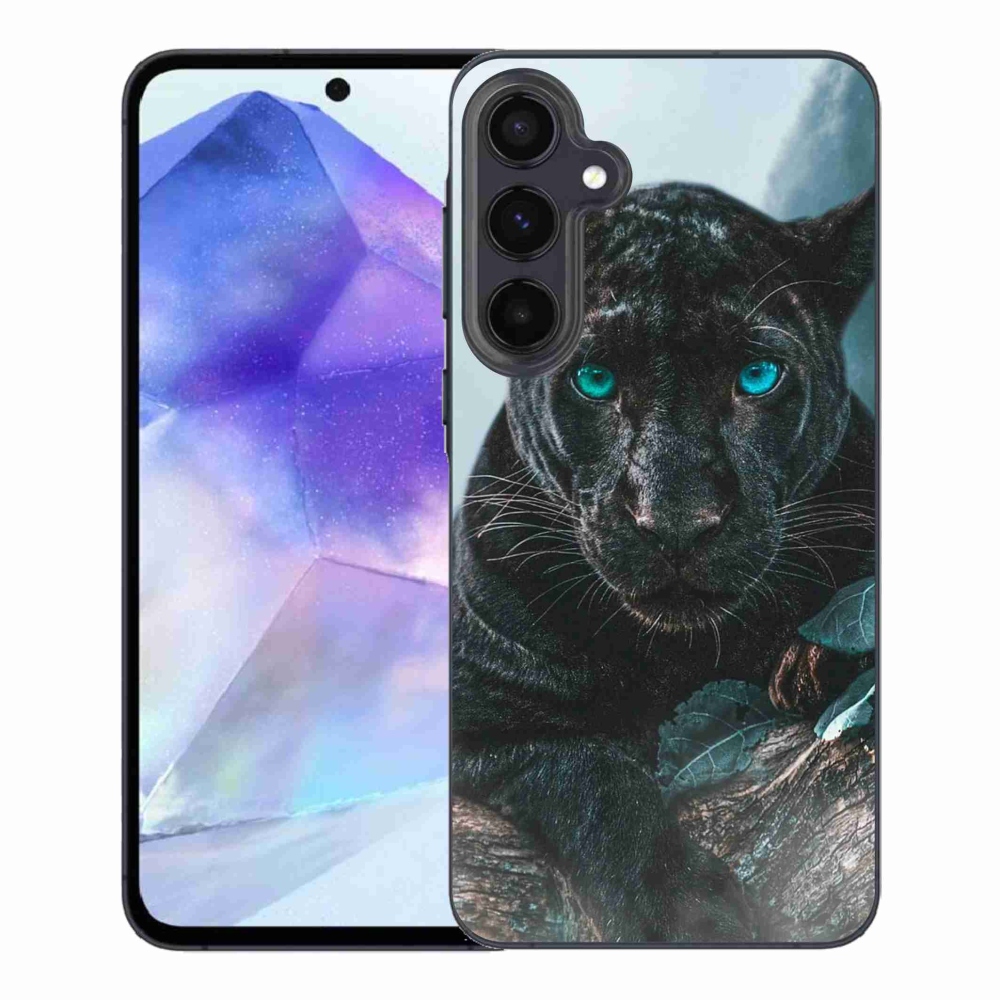 Zselés borítás mmCase Samsung Galaxy A55 5G - fekete párduc