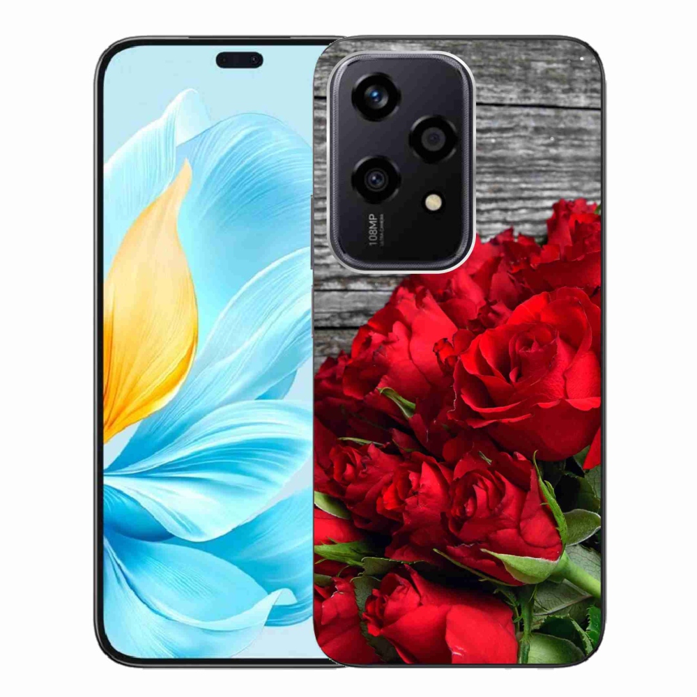 Gél borító mmCase a Honor 200 Lite 5G készülékhez - piros rózsa