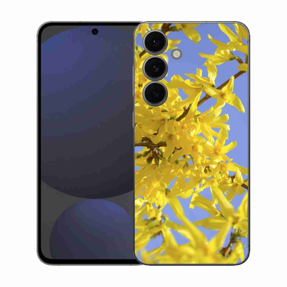 Gél védőhuzat mmCase Samsung Galaxy S25 FE készülékhez - sárga virágok