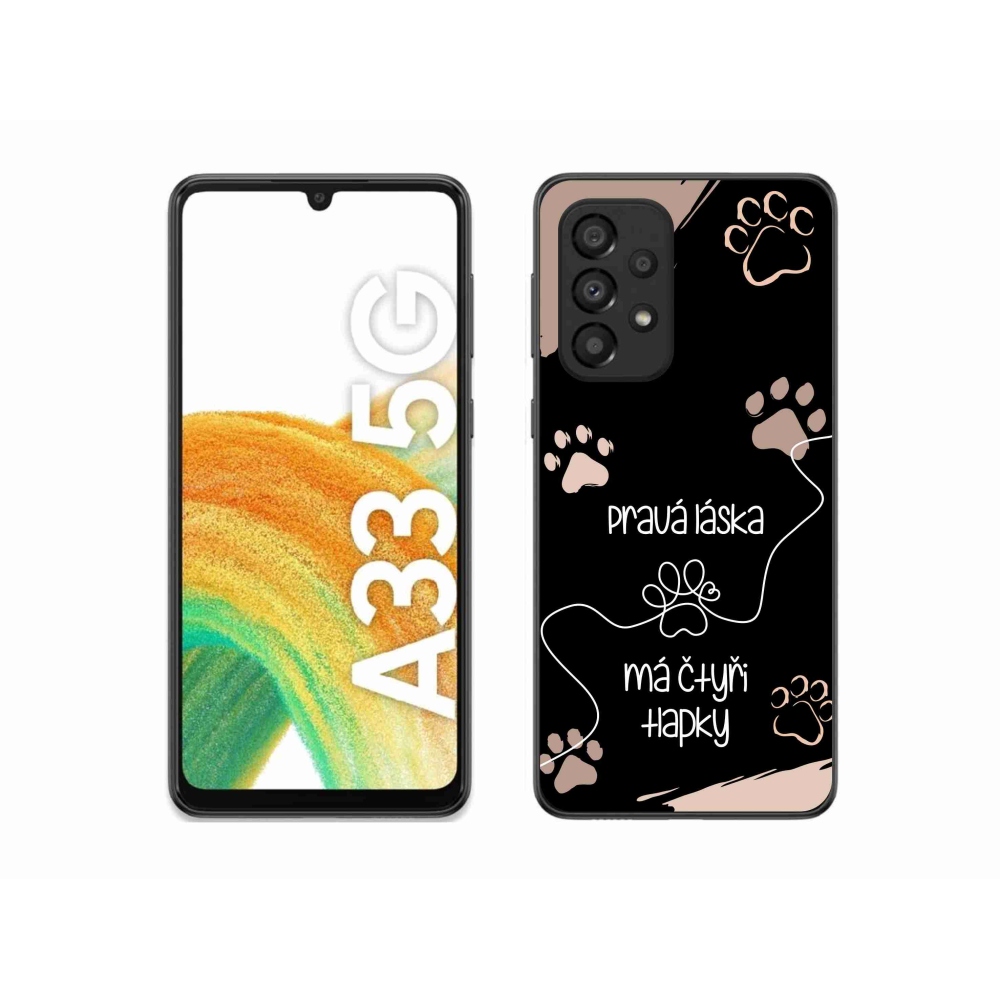 Zselés borítás mmCase Samsung Galaxy A33 5G - kutya motívum 1 fekete háttér