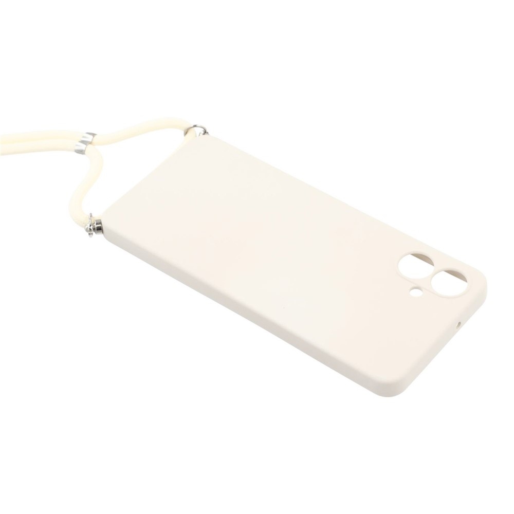 Bélés zselés tok húzózsinórral Samsung Galaxy A07 4G - fehér