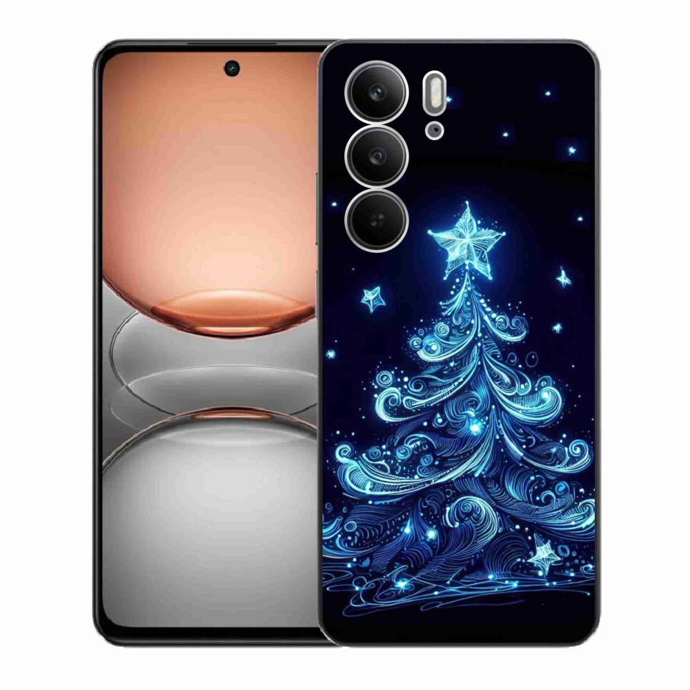 Gél borítás mmCase a Realme C75-hez - neon karácsonyfa 4