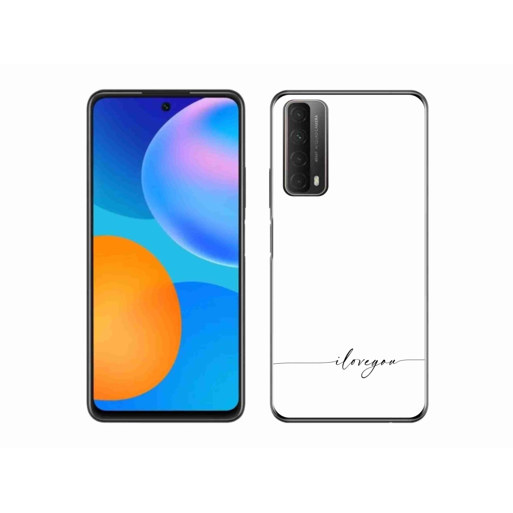 Gél borító mmCase a Huawei P Smart (2021) - I love you fehér háttérrel