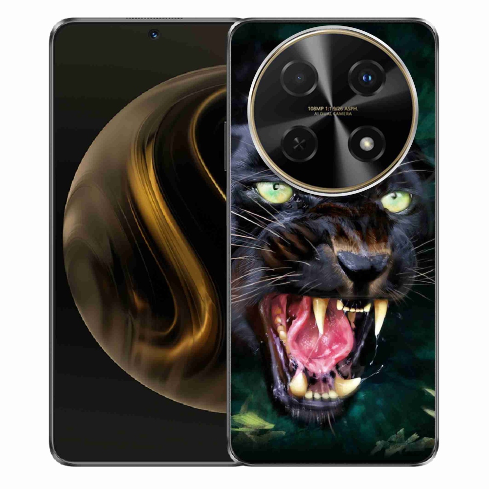 Gél borítás mmCase a Huawei Nova 12i készülékhez - dühös fekete párduc