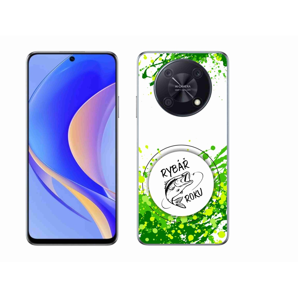 Gél borító mmCase a Huawei Nova Y90-en - az év horgásza fehér háttérrel