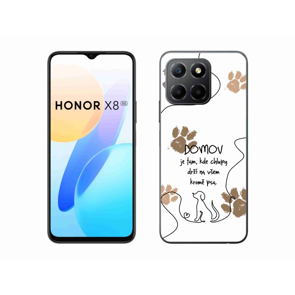 Gél borító mmCase a Honor X8 5G/Honor 70 Lite 5G készülékhez - kutyamotívum fehér háttérrel
