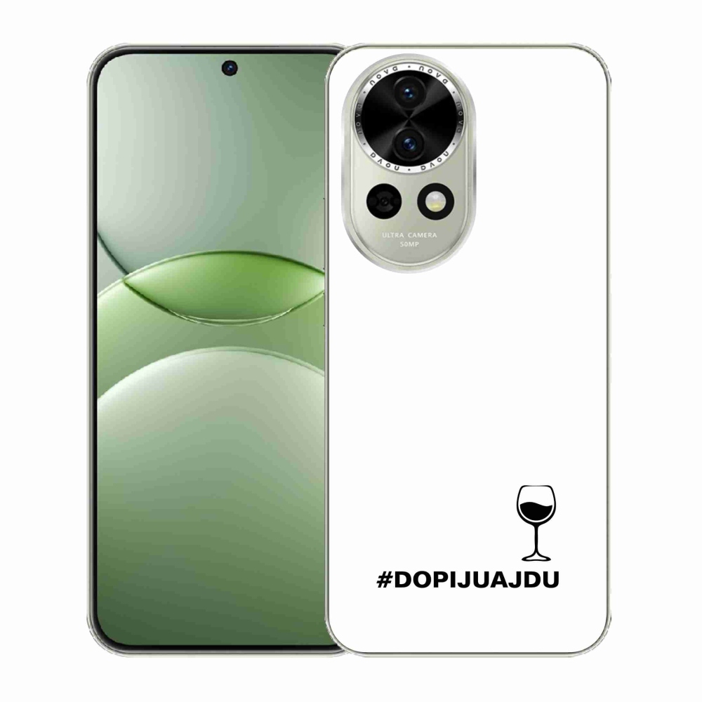 Gél borítás mmCase a Huawei Nova 13 5G készülékhez - bor motívum fehér háttérrel