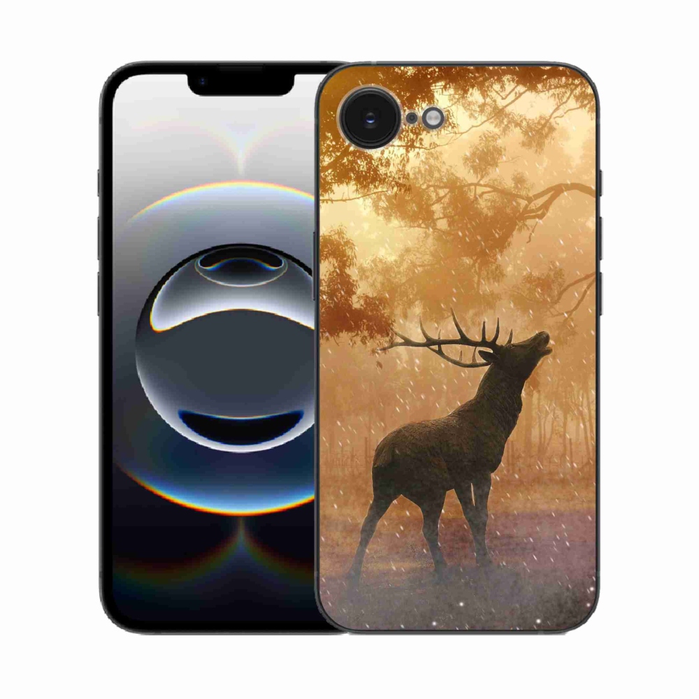 Zselés borítás mmCase iPhone 16e készülékhez - szarvas a szarvasbőgésben